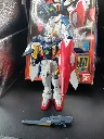 Maquette vintage Gundam Wing XXXG-01W HG Bandai 1995 échelle 1/100 montée avec Buster Rifle gris, bouclier rouge et boîte d’origine