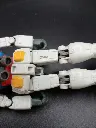 Figurine articulée RX-78-2 Gundam MSIA Bandai, armure blanche bleue rouge et jaune, marquages EFSF, accessoires absents, peinture usée et numéro 12503 imprimé sur la cuisse