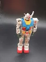 Figurine articulée RX-78-2 Gundam MSIA Bandai, armure blanche bleue rouge et jaune, marquages EFSF, accessoires absents, peinture usée et numéro 12503 imprimé sur la cuisse