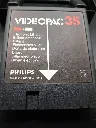 Jeu Philips Videopac 35 Electronic Billiards de 1981 pour console G7000, cartouche noire et boîtier plastique d’origine illustré avec boules de billard