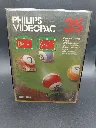 Philips Videopac 35 Electronic Billiards-spel uit 1981 voor G7000, zwarte cartridge en originele kunststof doos met biljartballen