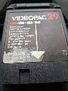 Philips Videopac 29 Dam Buster uit 1981 voor G7000, met zwarte cartridge, handleiding en gebarsten transparante kunststof doos