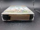 Retro Philips Videopac 20 Stone Sling game from 1980 with black cartridge, medieval catapult hard case and original manual
