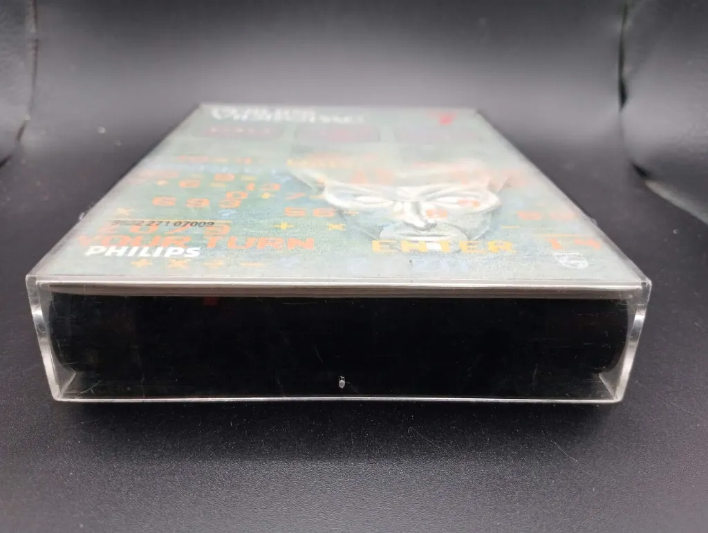 Jogo educativo Philips Videopac 7 Mathematician Echo de 1980 com cartucho preto, caixa ilustrada e manual original para G7000
