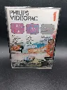 Jeu rétro Philips Videopac 1 Race Spin-Out Cryptogram de 1980 avec cartouche noire, boîtier rigide illustré de voitures de course et livret d’origine