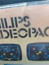 Juego retro Philips Videopac 24 Flipper de 1980 con cartucho negro, caja ilustrada con máquina de pinball y manual original