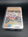 Jeu de cartes moto vintage Bolides Race Motoren Super Quartet Hemma 231 avec motos de course illustrées, fiches techniques et étui plastique transparent d’origine
