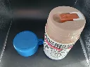 Thermos vintage Aladdin Walt Disney La Carica dei 101 bianco e blu con cuccioli, tappo interno beige e tazza blu rimovibile