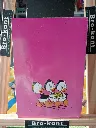 Cómic alemán Walt Disney Lustiges Taschenbuch número 25 Tick Trick und Track räumen auf con cubierta rosa y los tres sobrinos de Donald llevando utensilios de limpieza