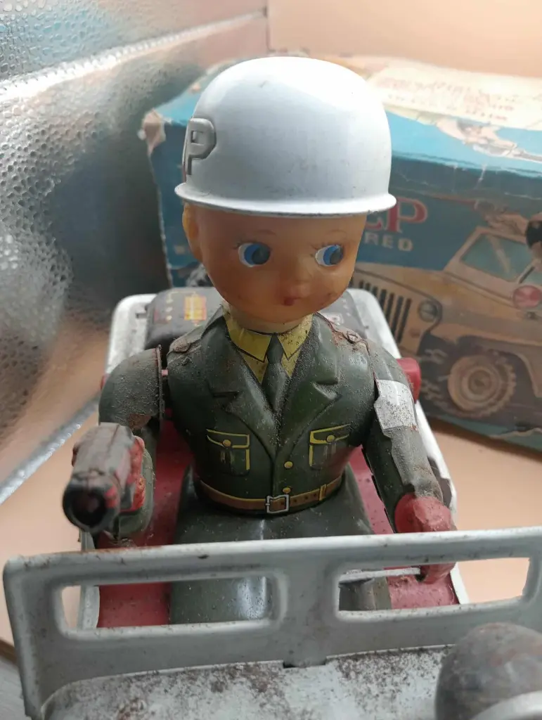 MP Jeep – Vintage 1960s – Mystery Action – Rare avec boîte !