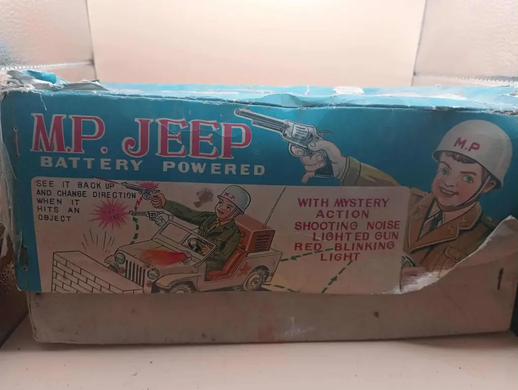 MP Jeep – Vintage 1960s – Mystery Action – Rare avec boîte !