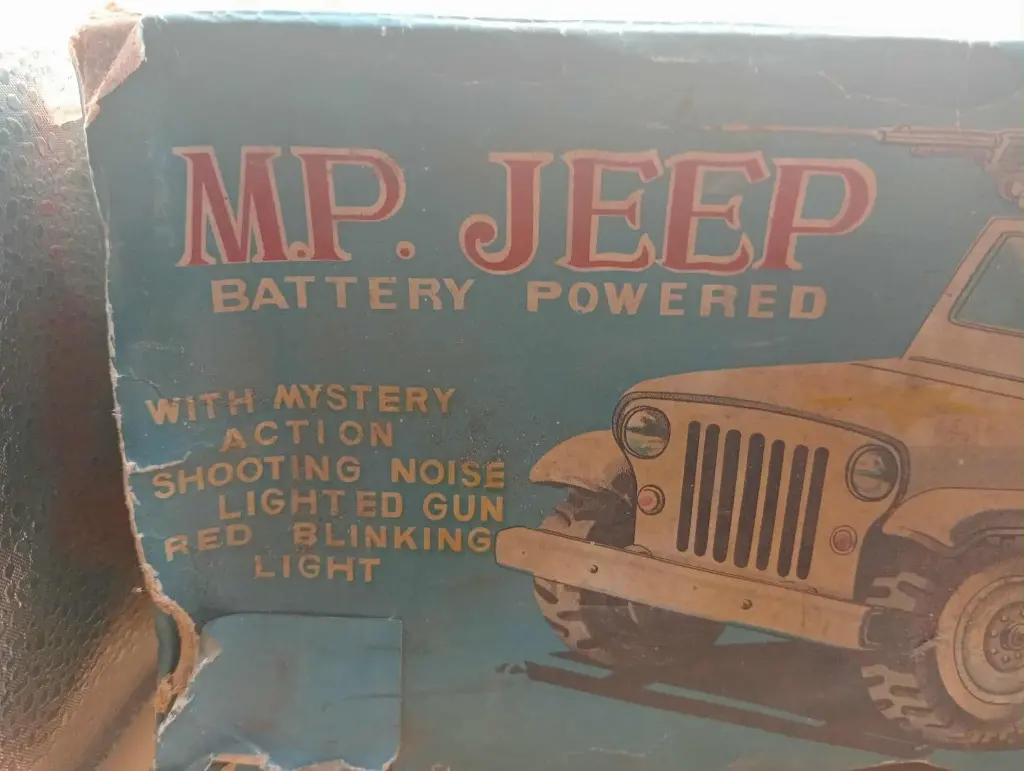 MP Jeep – Vintage 1960s – Mystery Action – Rare avec boîte !