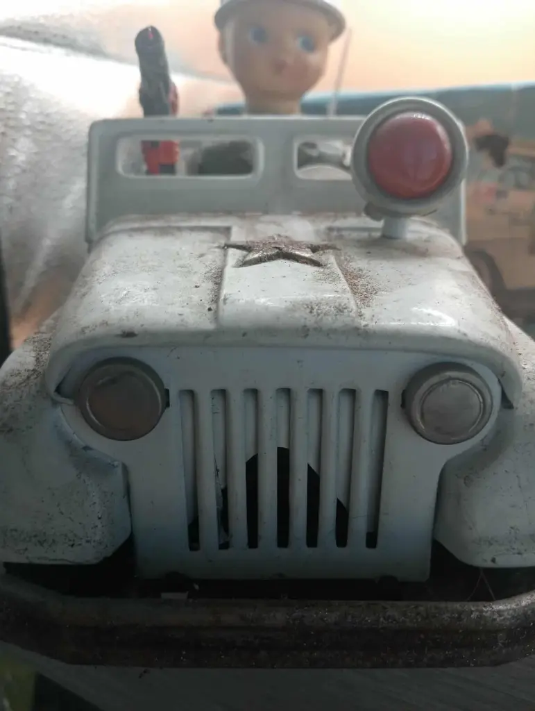 MP Jeep – Vintage 1960s – Mystery Action – Rare avec boîte !
