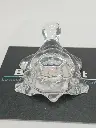 Petite tortue en verre transparent