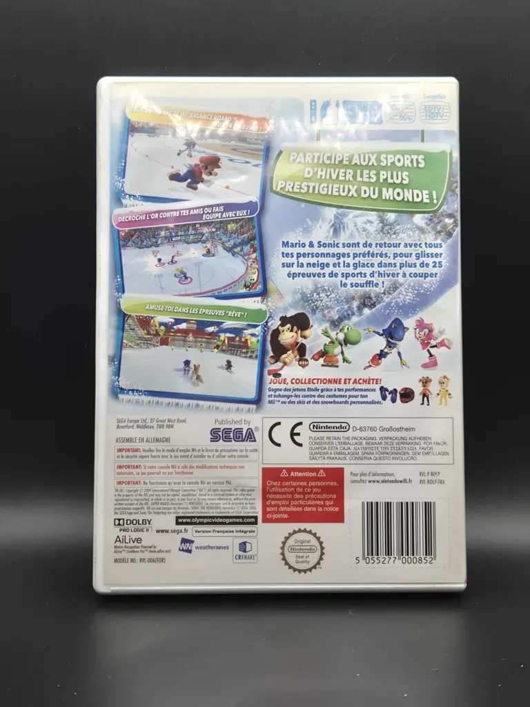 Mario & Sonic aux Jeux Olympiques d’Hiver – Nintendo Wii – Vancouver 2010