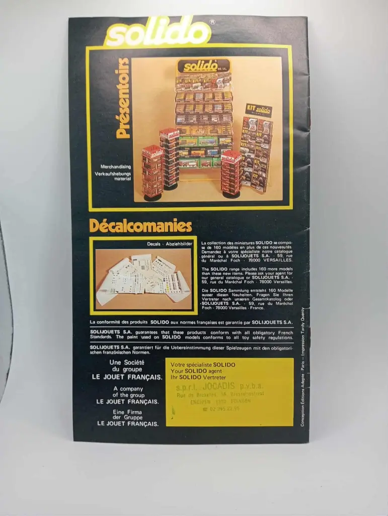 Catalogue Solido – Nouveautés 1979 – Modèles réduits die-cast