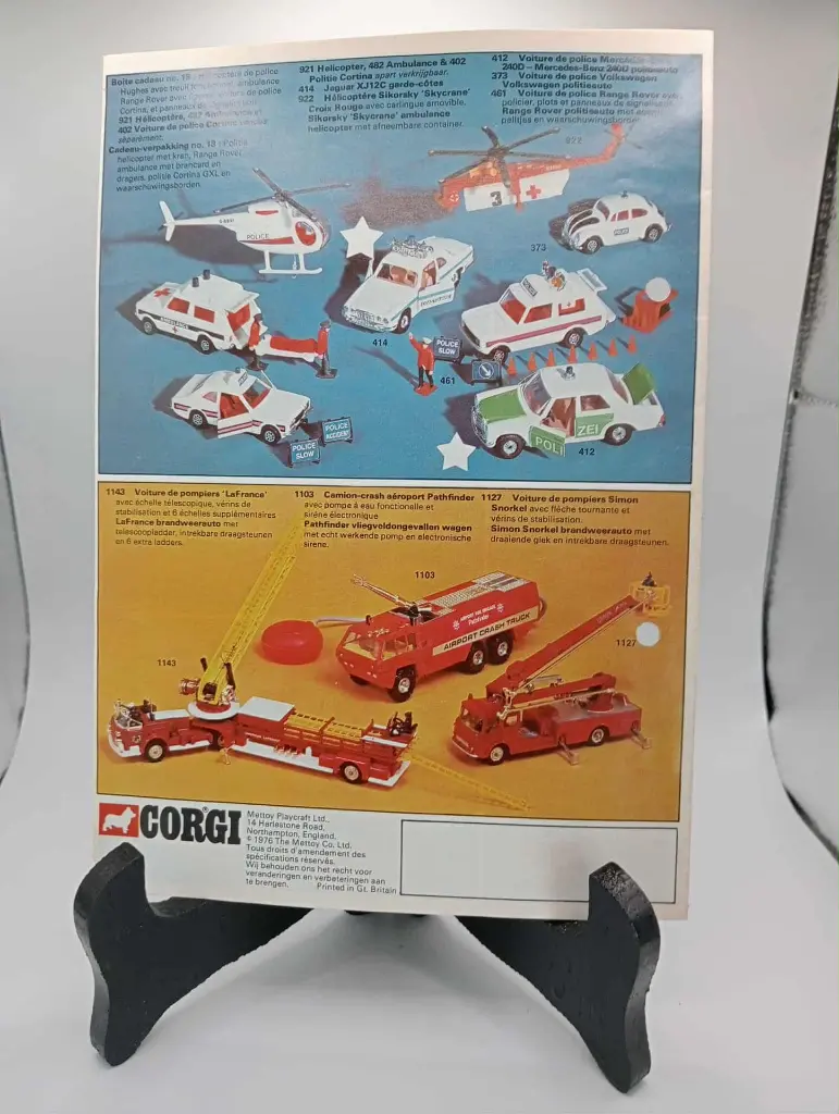 Catalogue Corgi – Modèles réduits ultra-réalistes – Édition vintage 1976
