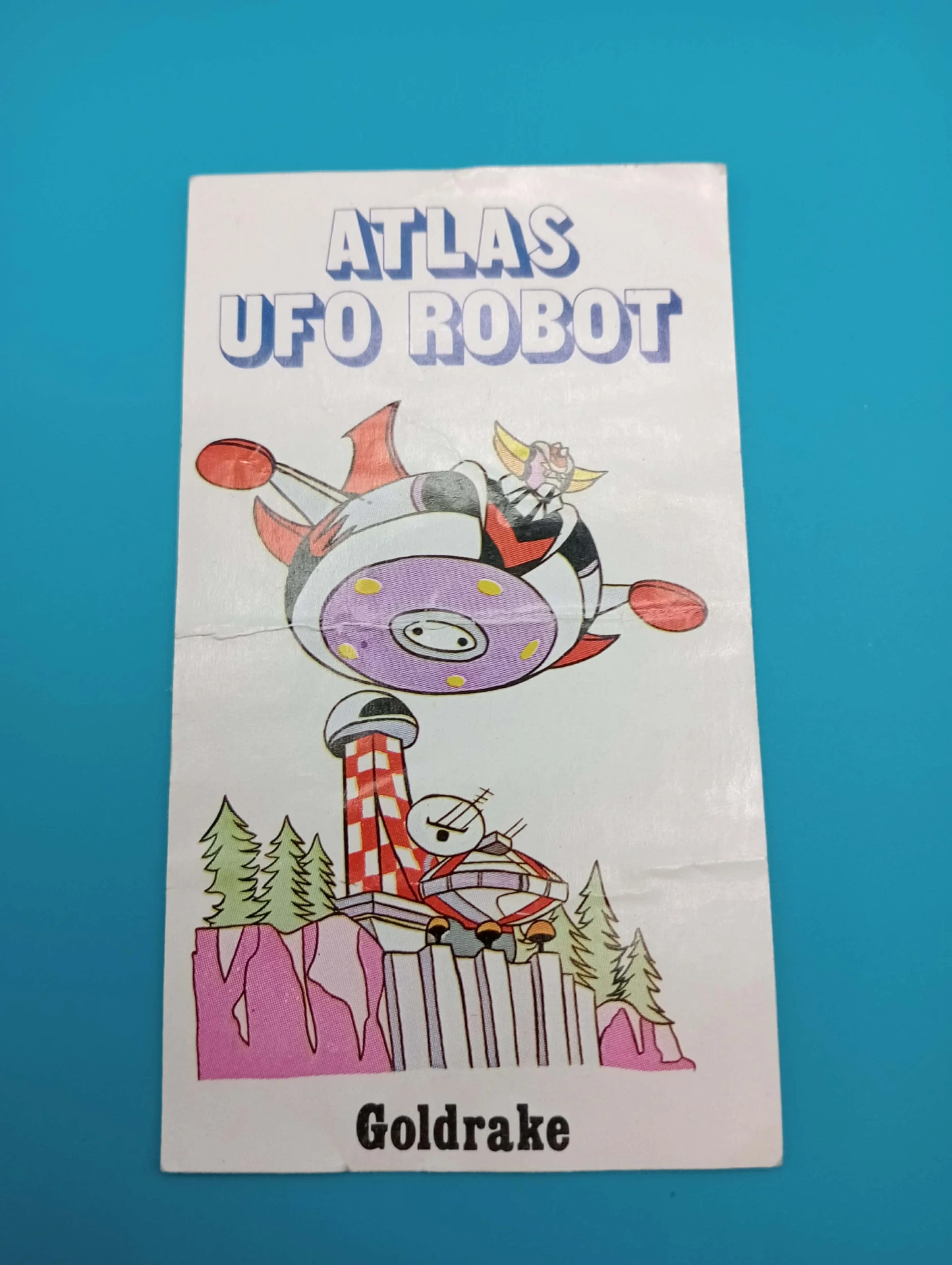 Vintage sticker Goldrake – Atlas UFO Robot – 10,5×6 cm – cultanime 1979