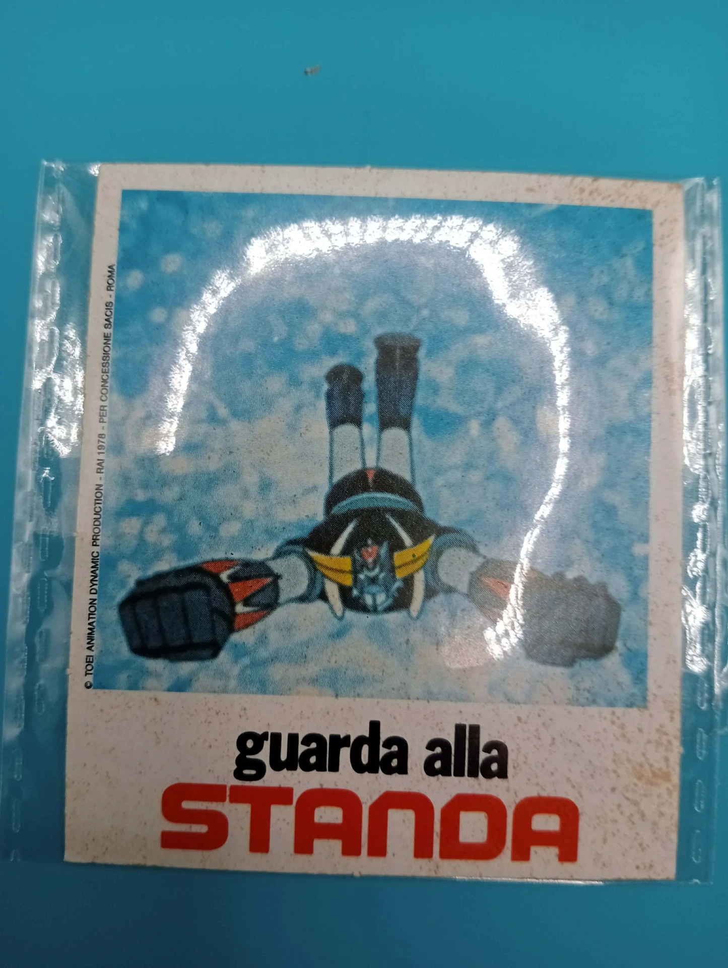 Pegatina vintage Goldorak volador – STANDA 1978 6cm X 7cm