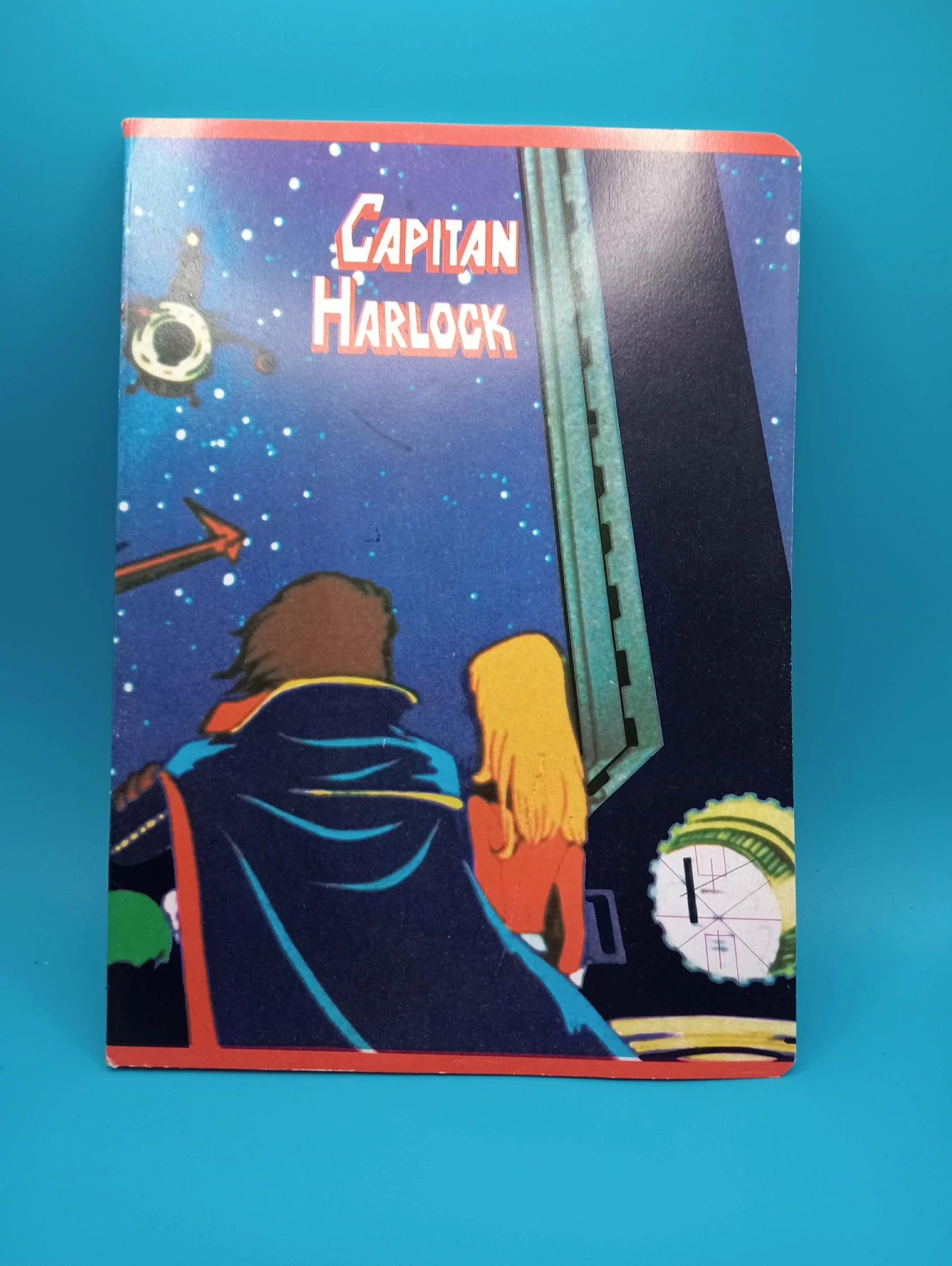 Caderno escolar vintage Capitan Harlock – Cartiere Pigna (anos 70)