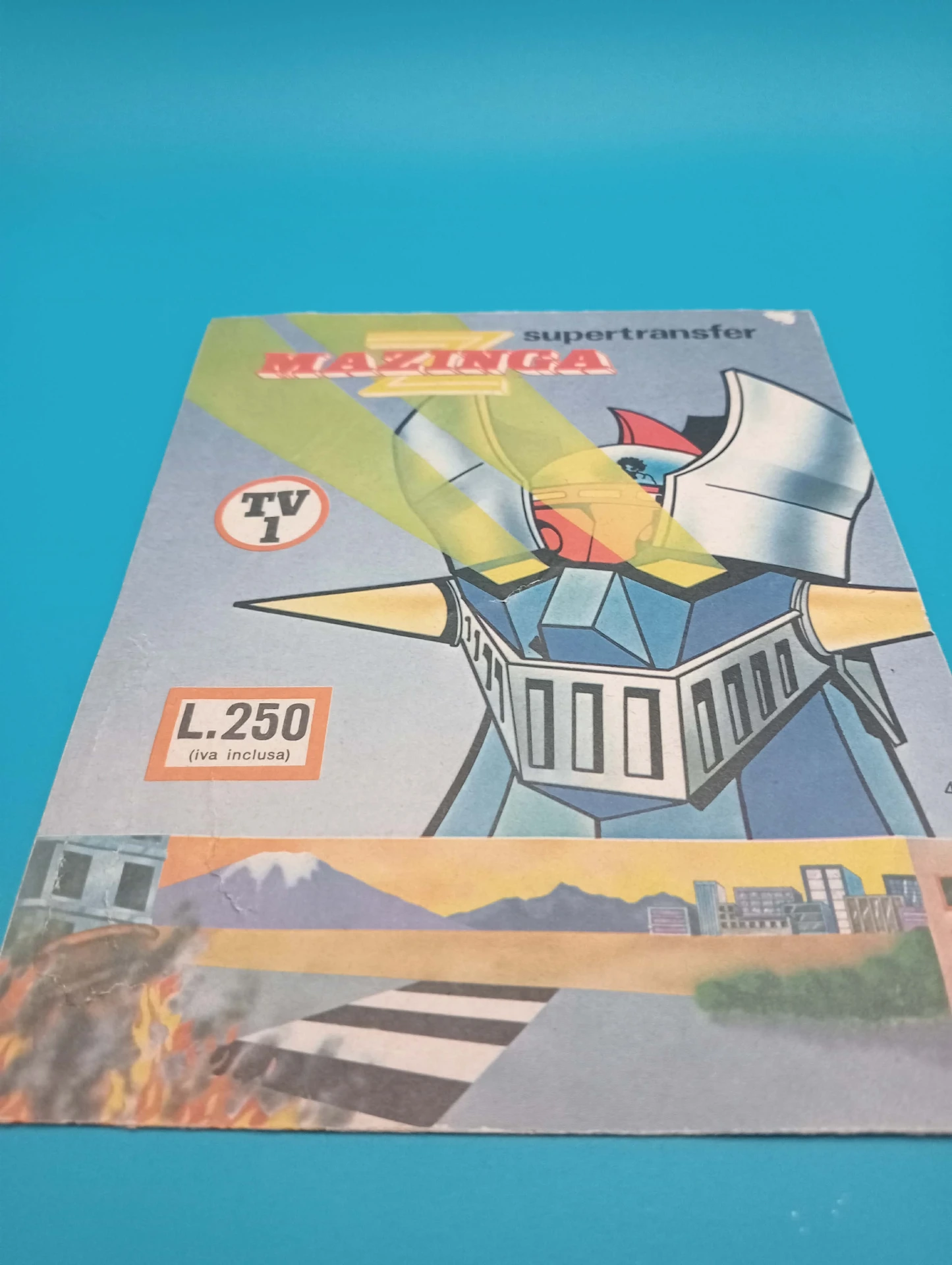 Mazinga Z Supertransfer TV1 1979 Edierre Roma – Raro artículo vintage de anime