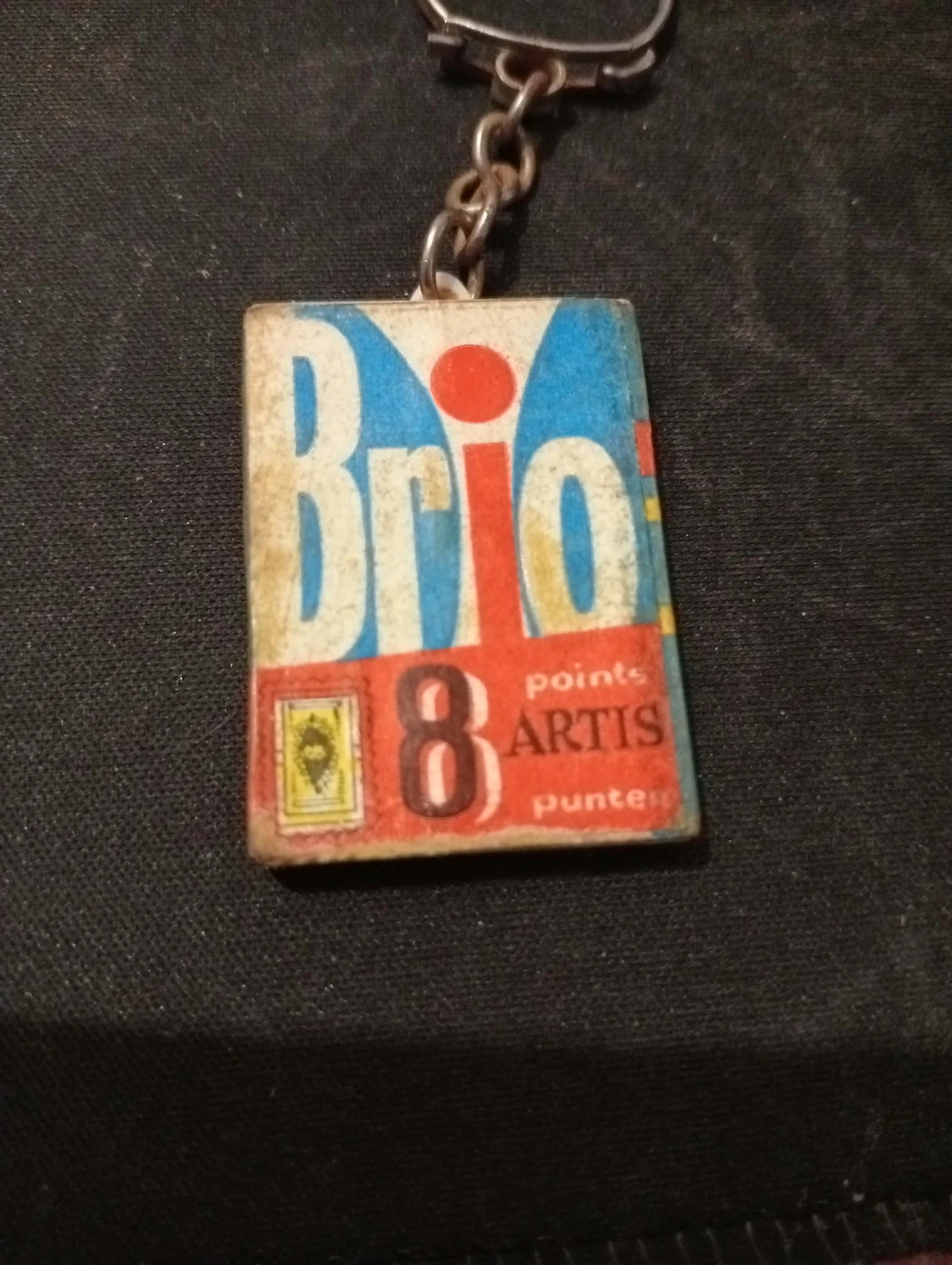 Vintage BRIO sleutelhanger – 8 ARTIS punten – jaren 60/70