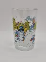Verre schtroumpfs Bénédictin 1988 - jeux et bêtises dans la neige