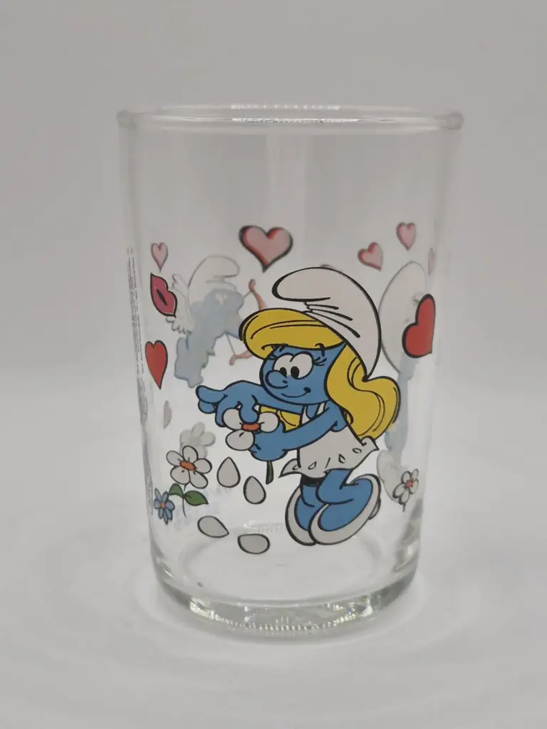 Amora‑Glas Schlümpfe 2014 – ein Schlumpf verliebt sich in Schlumpfine