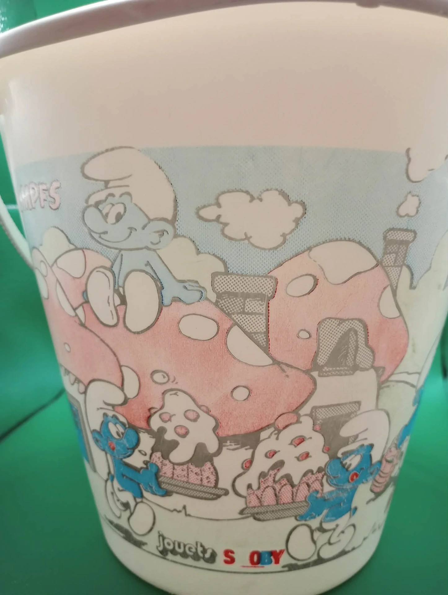 Balde de Praia Vintage dos Smurfs