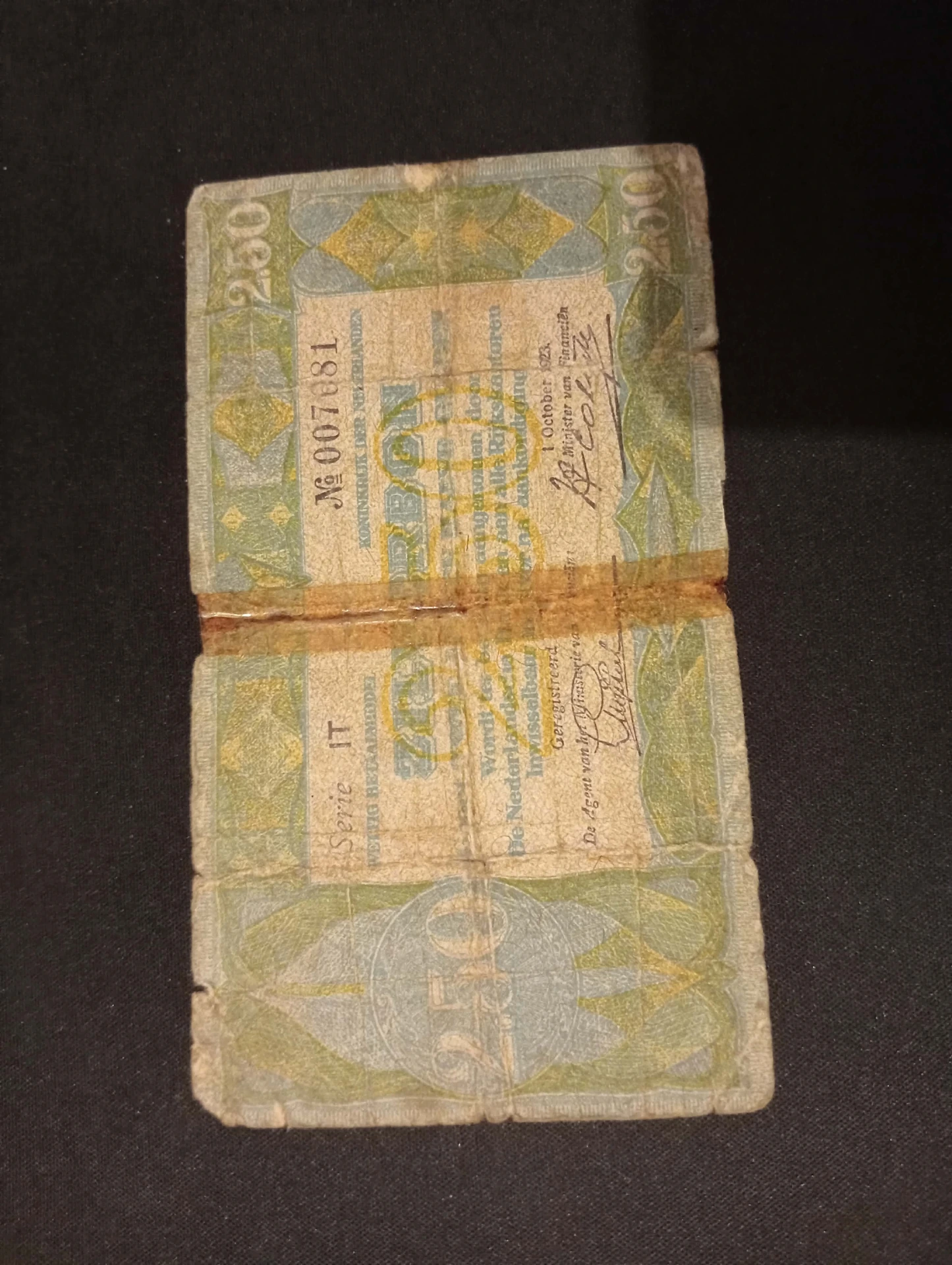 Billet Zilverbon 250 – Pays-Bas, bon d’argent 2,5 gulden (1920-1938)