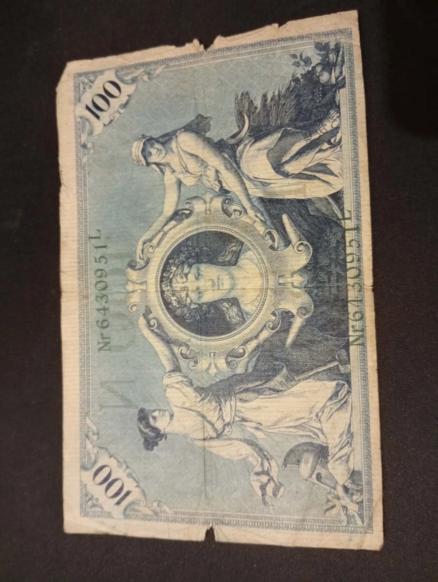 Nota de 100 Marcos – Reichsbanknote Alemanha 1908