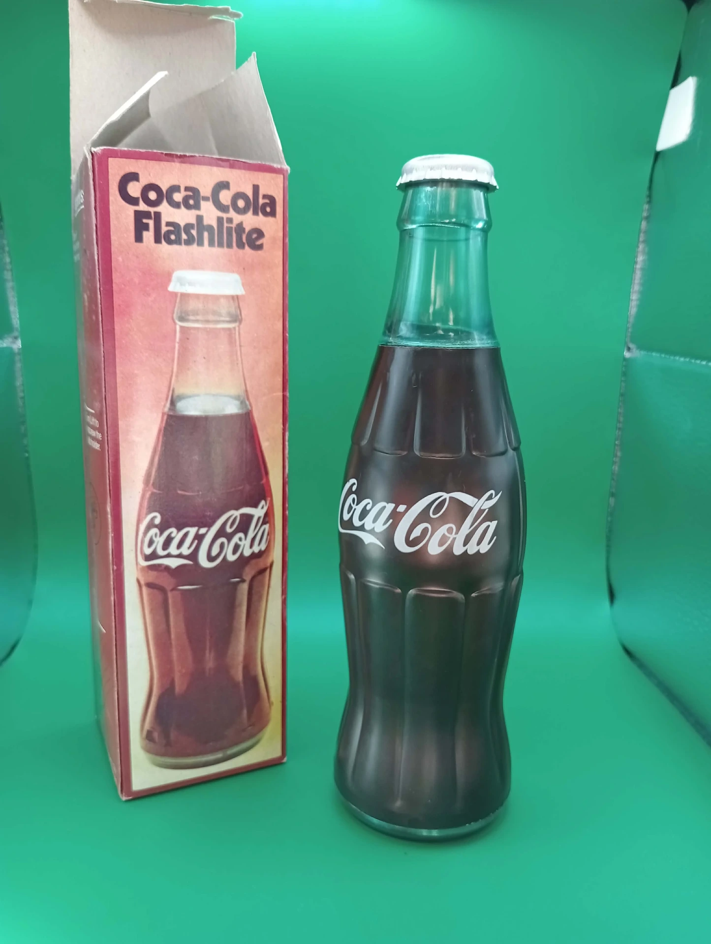 Lampe torche Coca-Cola Flashlite – Bouteille vintage, boîte d’origine