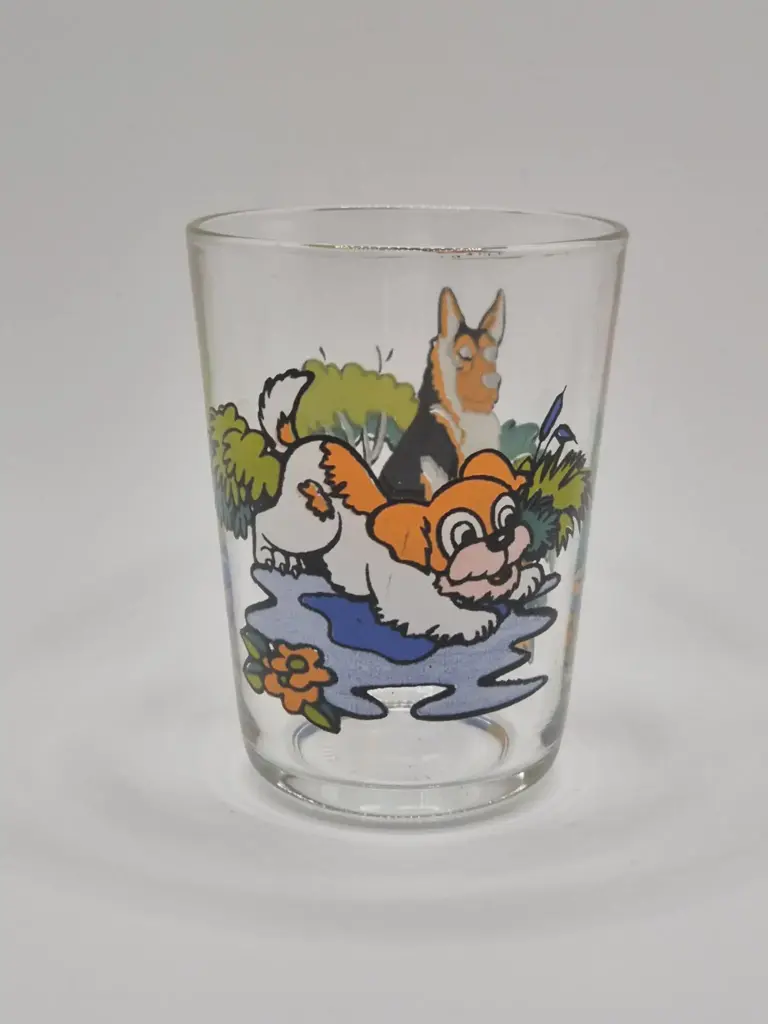 Verre Arcoroc - 2 chiens clairs