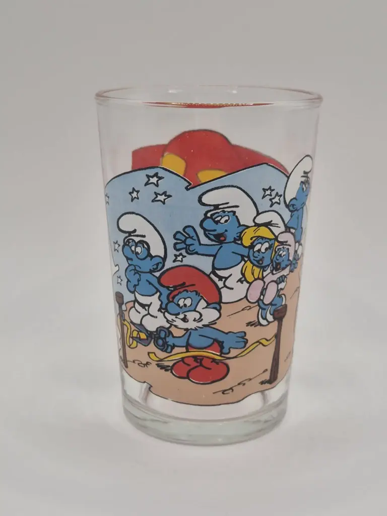 Bénédictin Smurfs glass 1989 – opening of the funfair