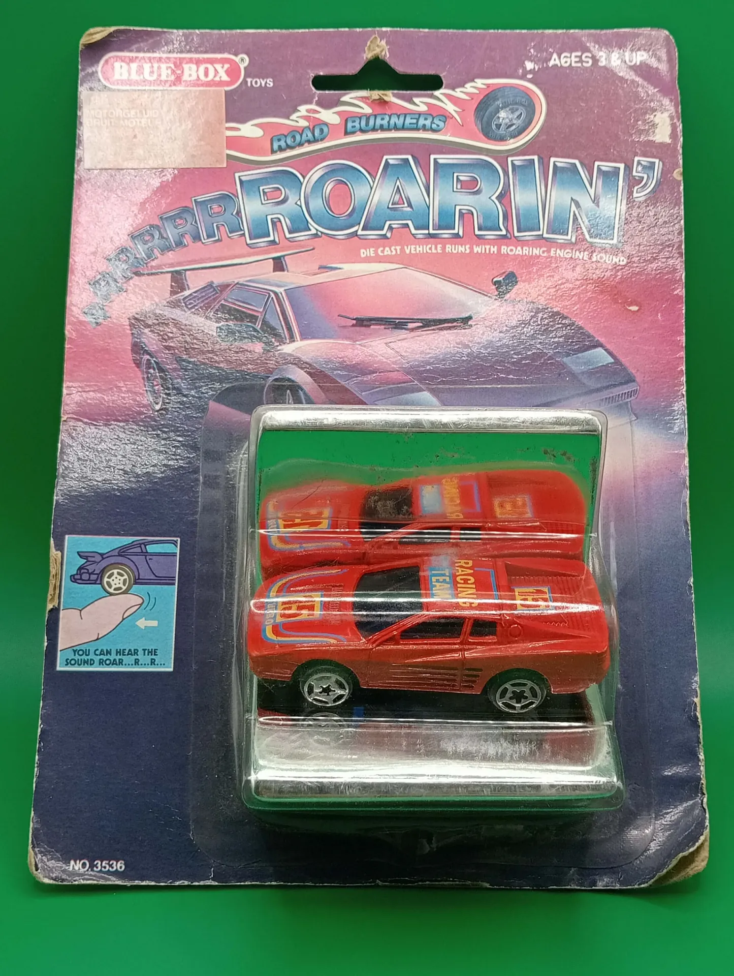 Blue Box Road Burners “Roarin’” — die‑cast with engine sound (NO. 3536)