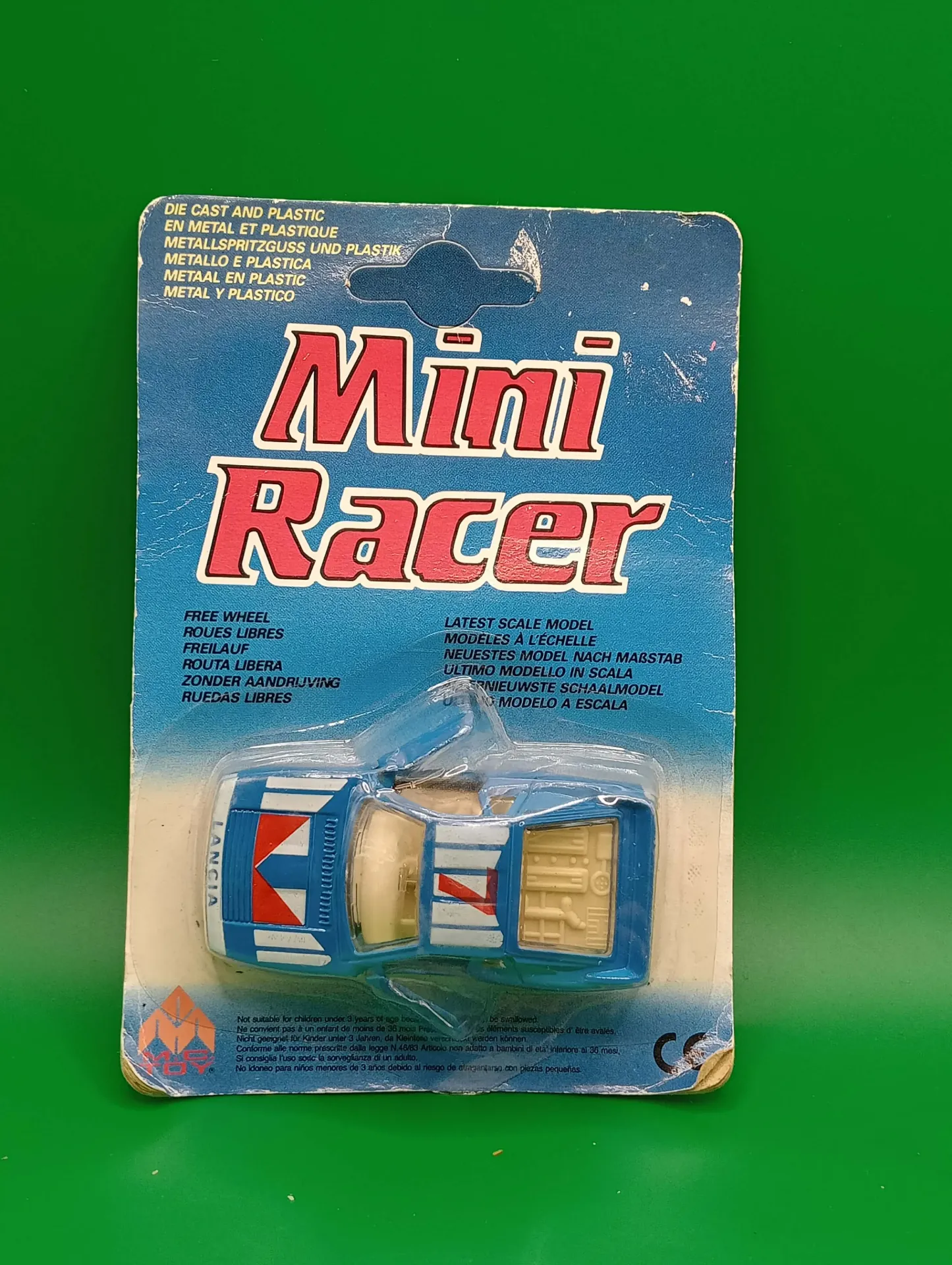 Mini Racer – Lancia rally n°7, die‑cast en blister (Fong Kang)