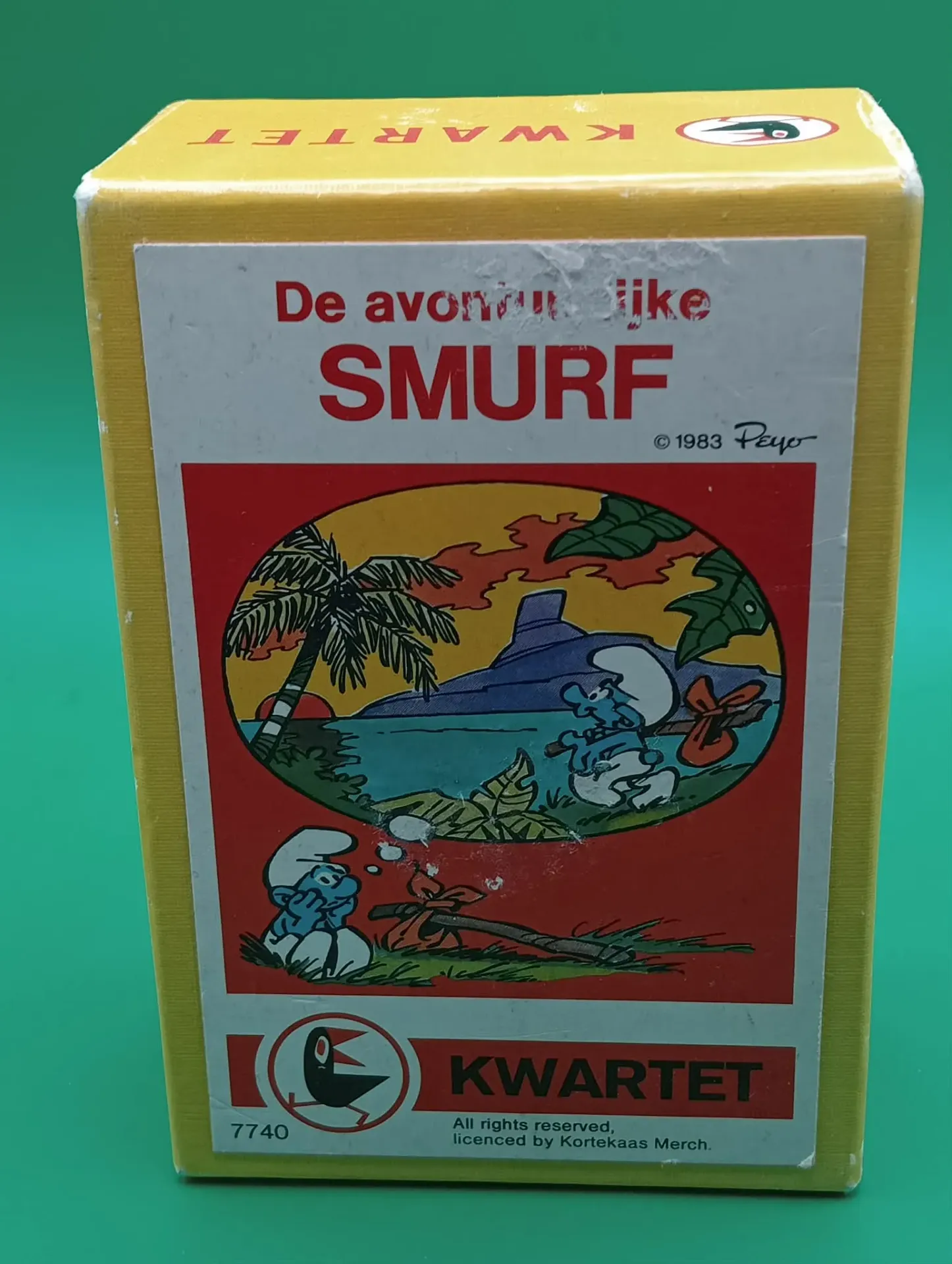 De avontuurlijke SMURF — Juego de cartas Cuarteto (Pitufos) — 1983 — Completo