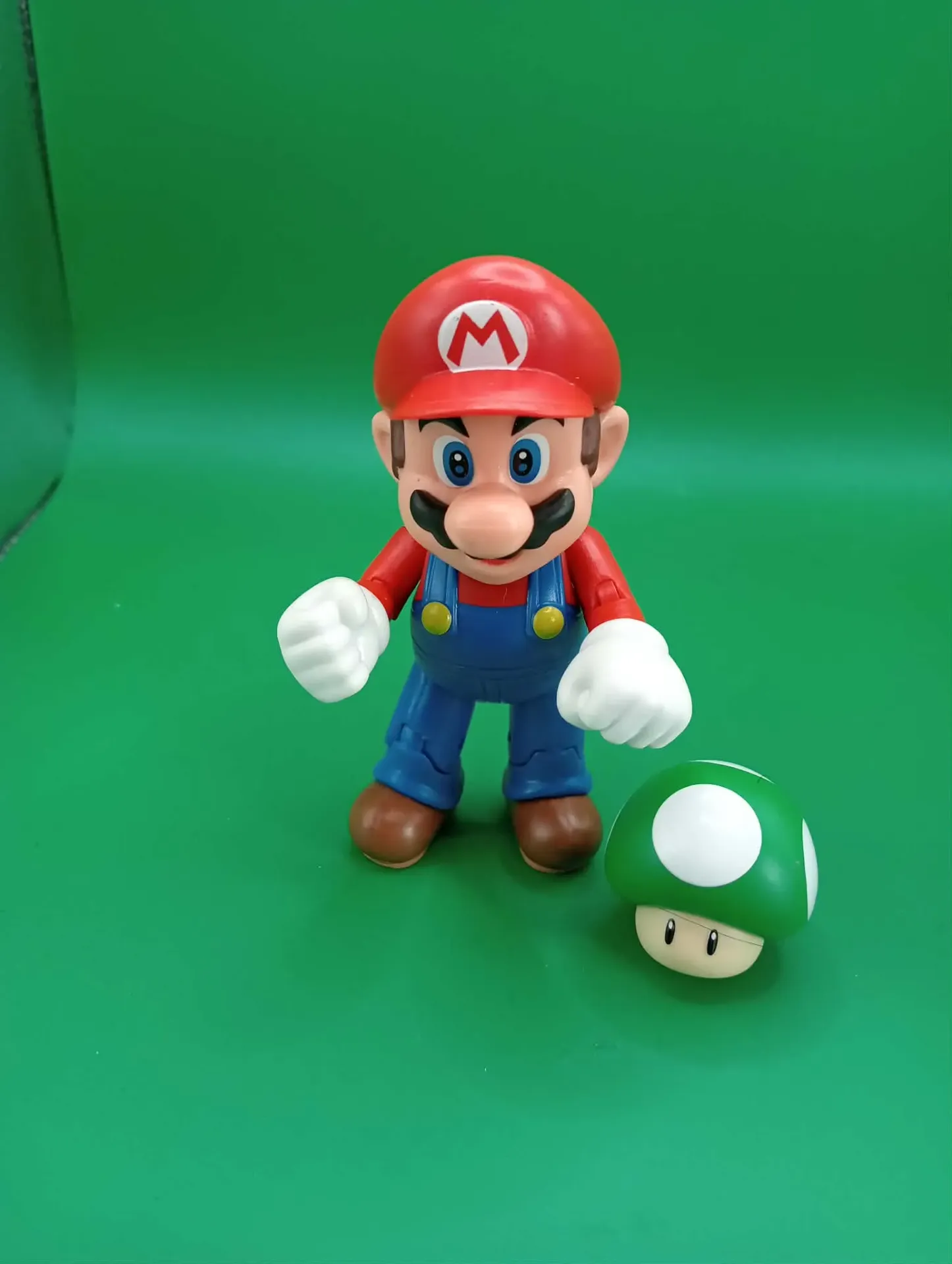 Lot figurines Super Mario — Mario 10 cm + champignon 1-Up