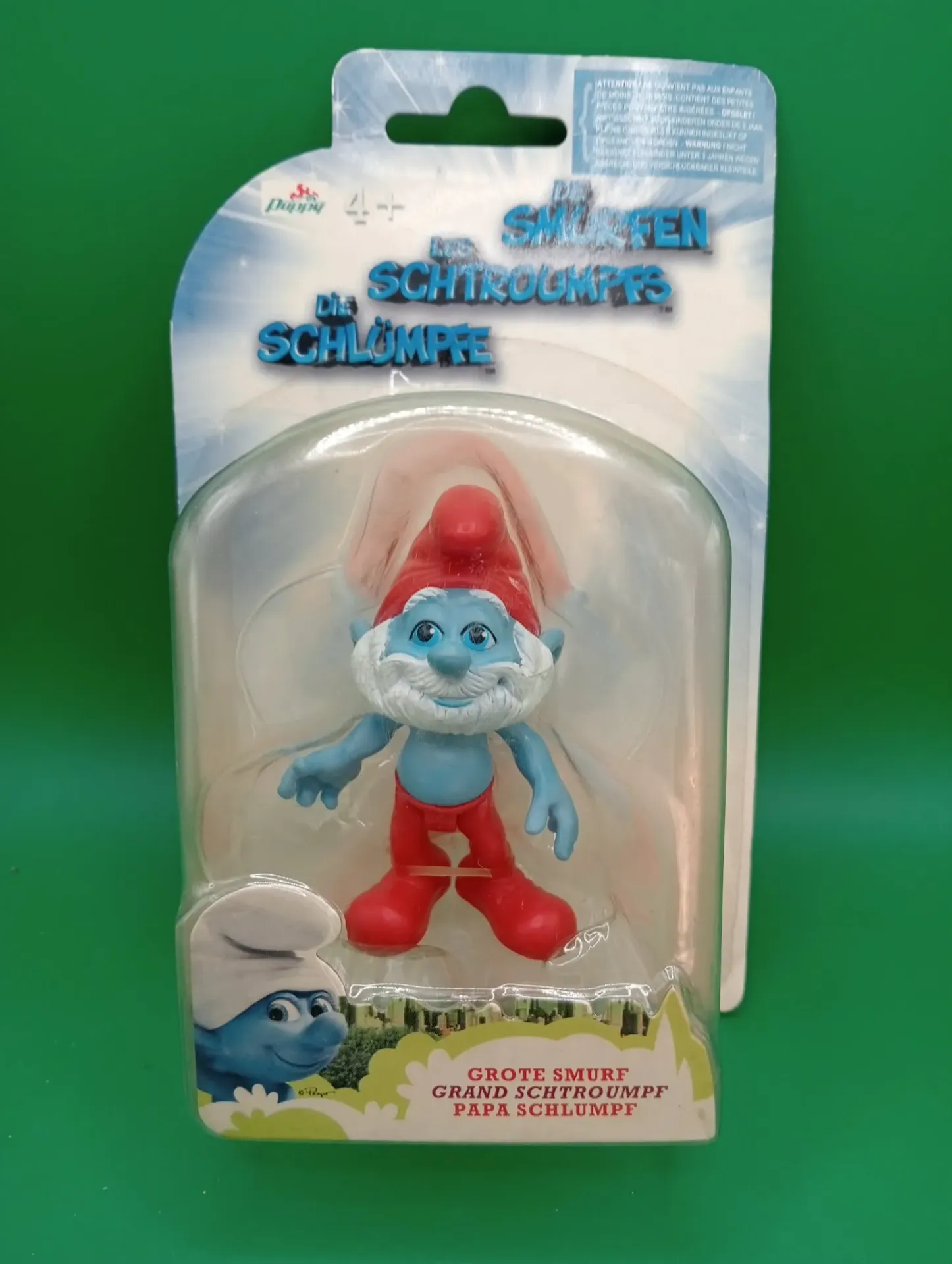 Papa Schlumpf Figur – Playjoy / Jakks Pacific – Blister leicht gelöst