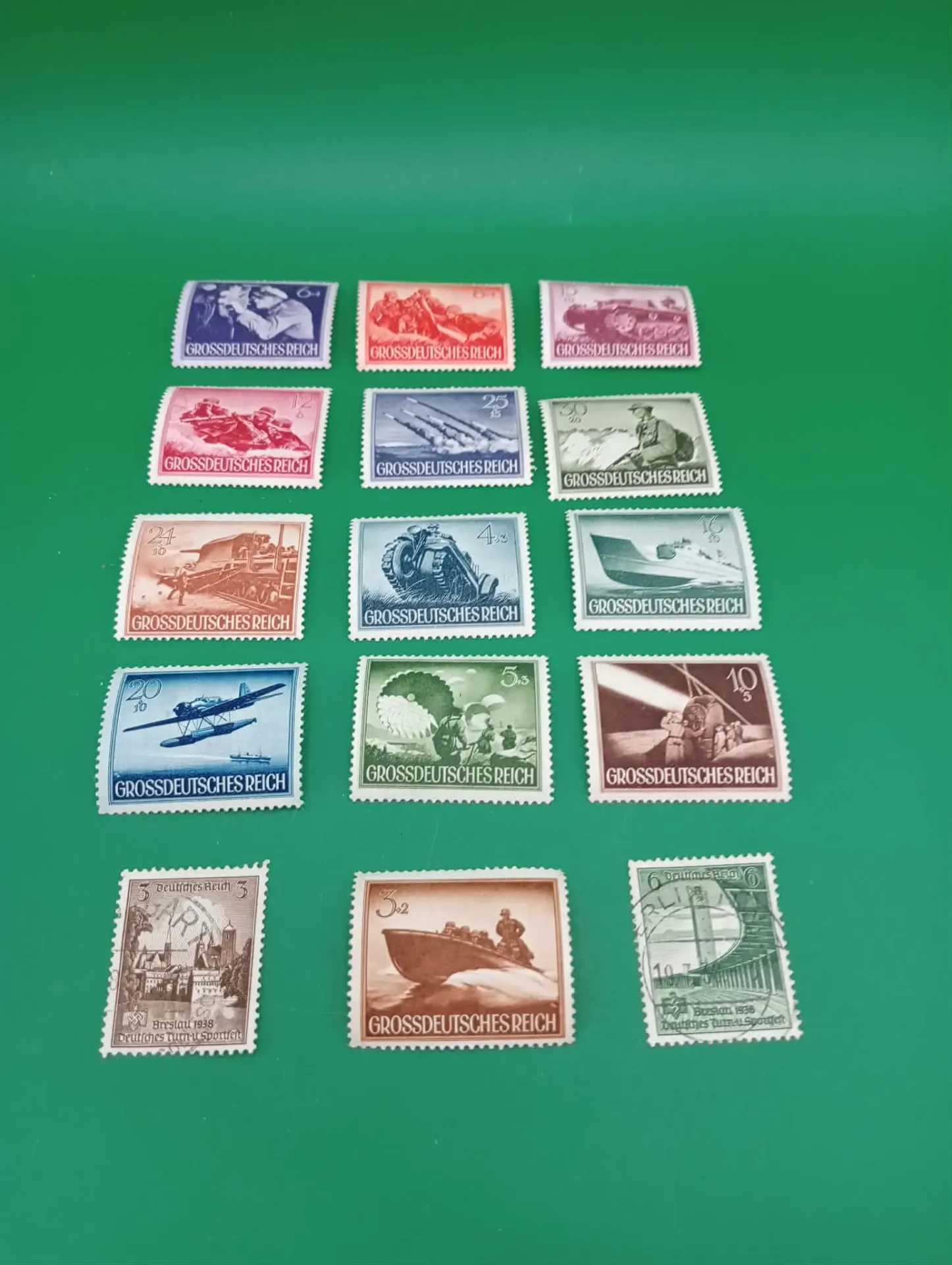 Lote sellos Alemania – Grossdeutsches Reich – Perfecto estado – 2 matasellados