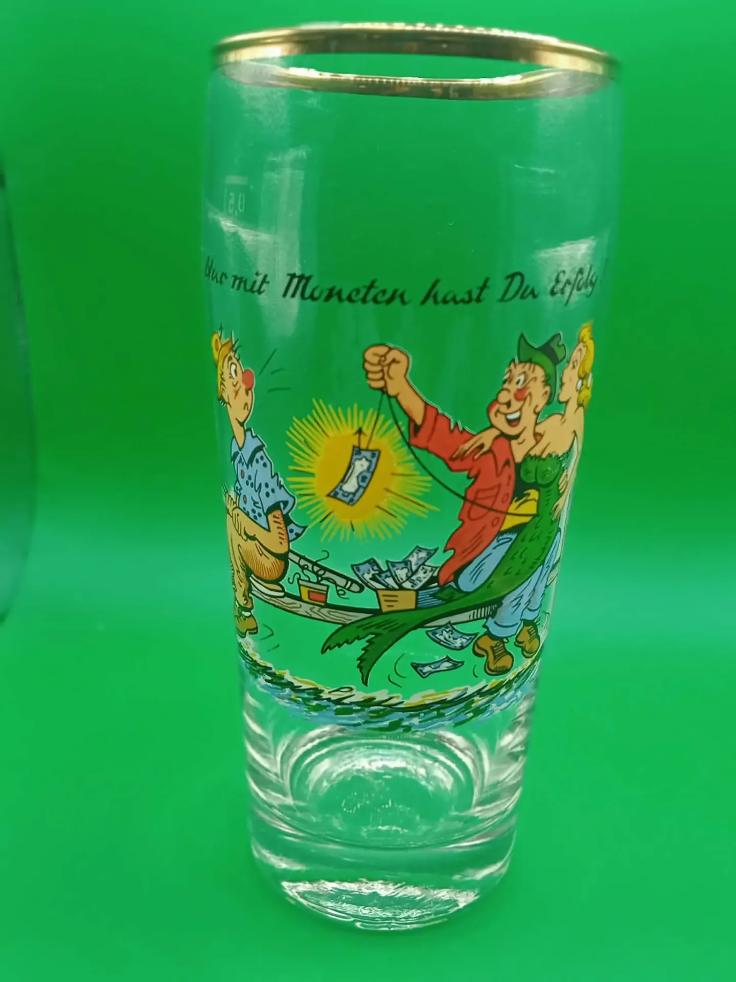 Verre “Nur mit Moneten” – Pêcher une sirène grâce à l’argent