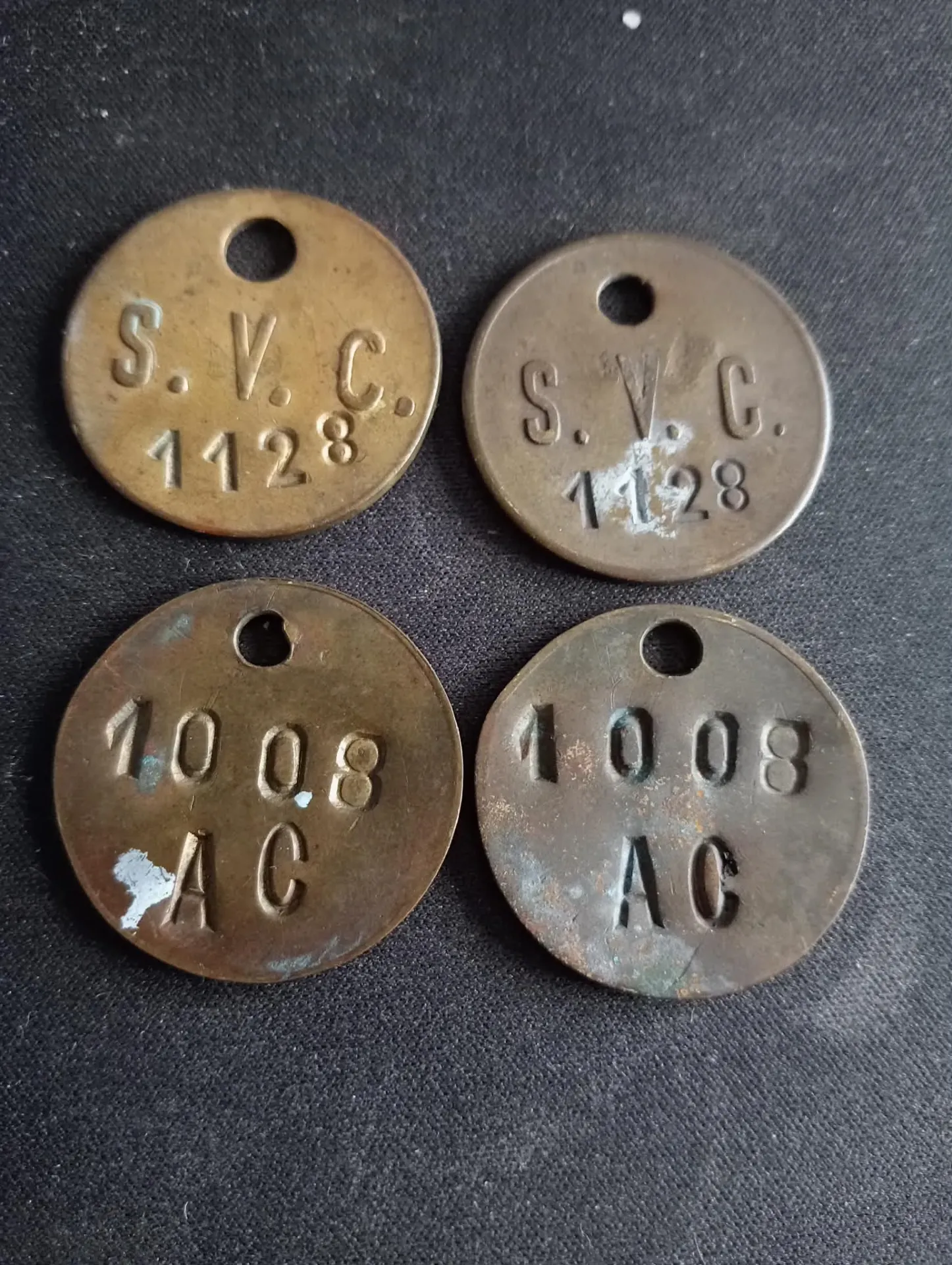 Jetons ouvriers S.V.C. / A.C. 1900–1930