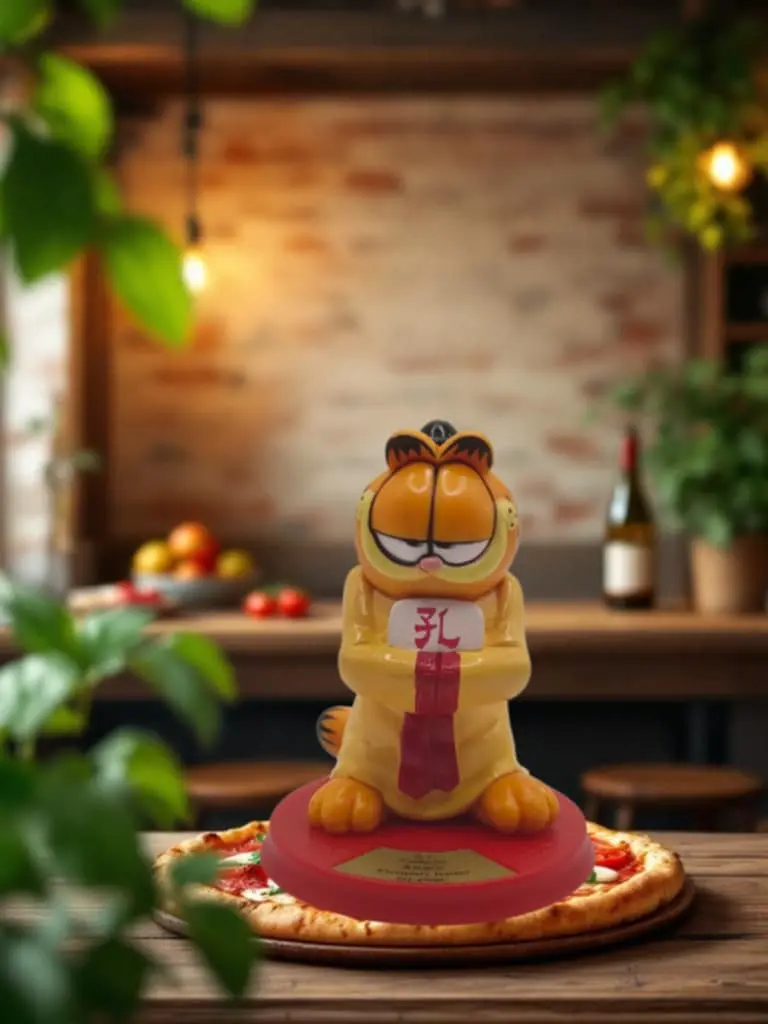 Garfield‑figuur “Confucius – Exemplary Teacher” – 10 cm