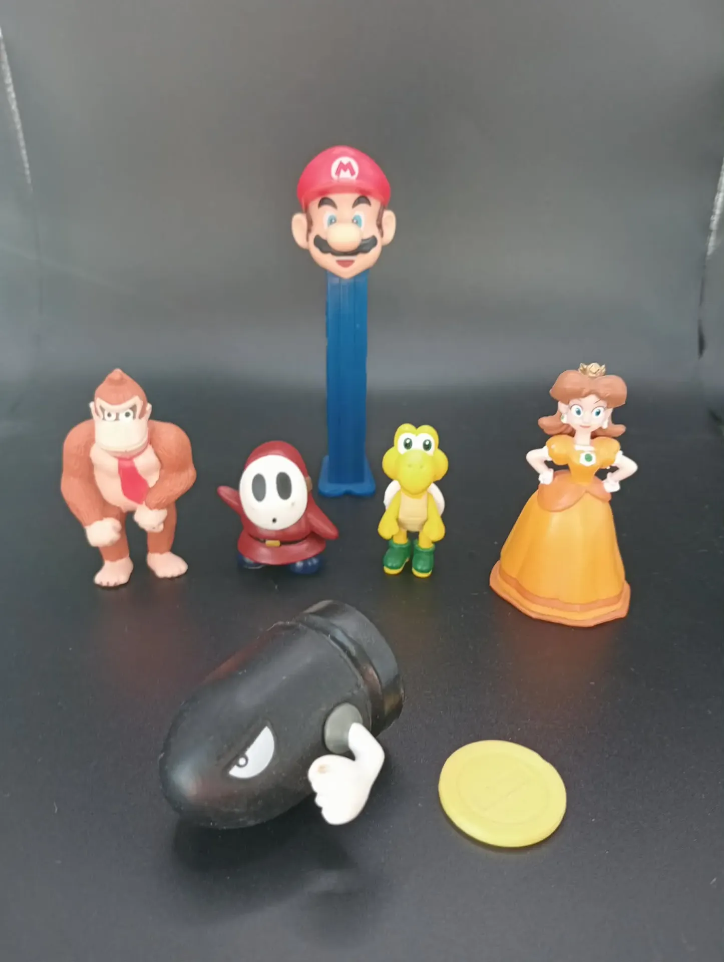 Lote de 6 Figuras Mario Donkey Kong Daisy Koopa e Shy Guy