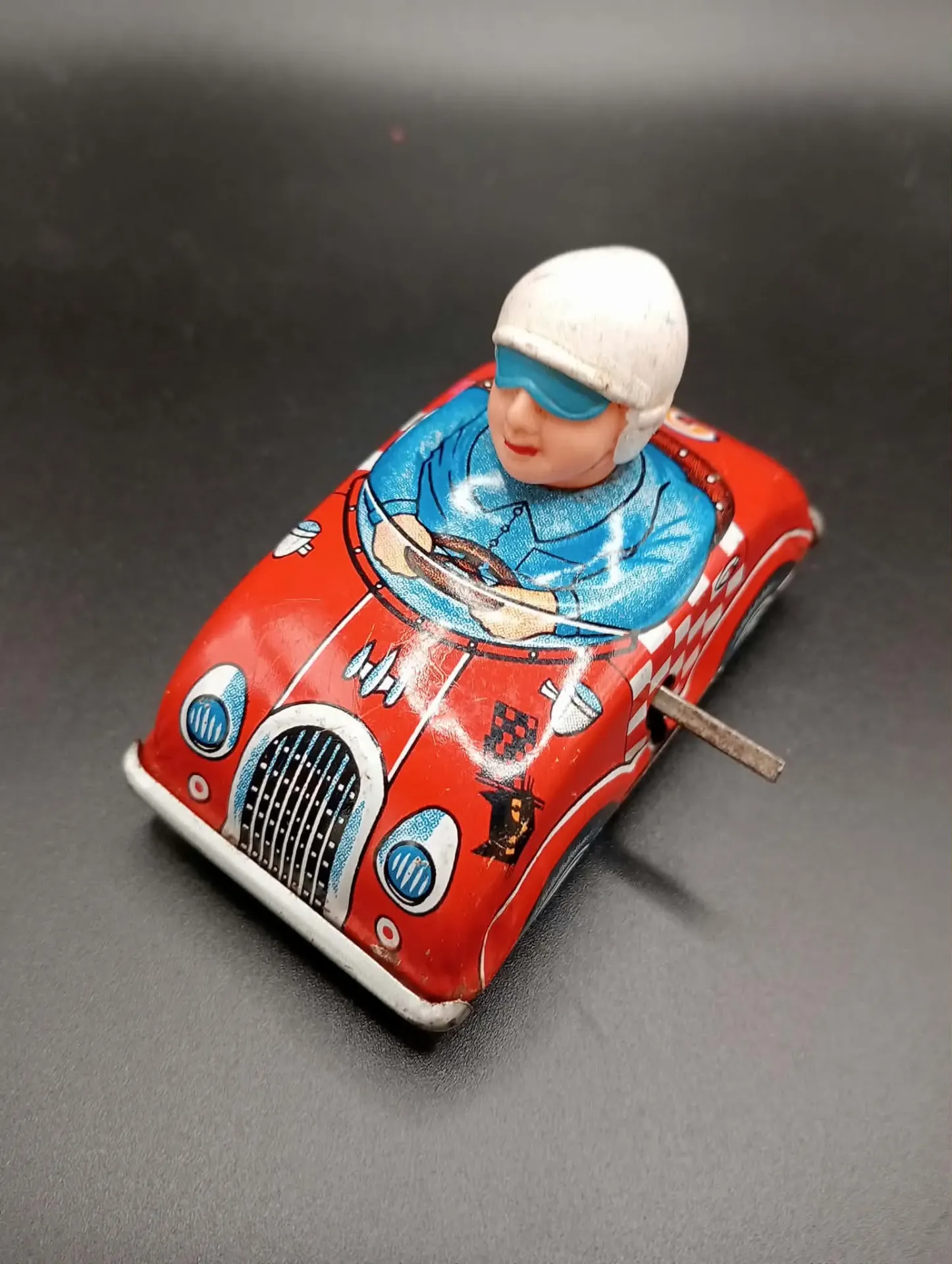 Sanko Racing Car No 26 Made in Japan Vintage Tin Toy