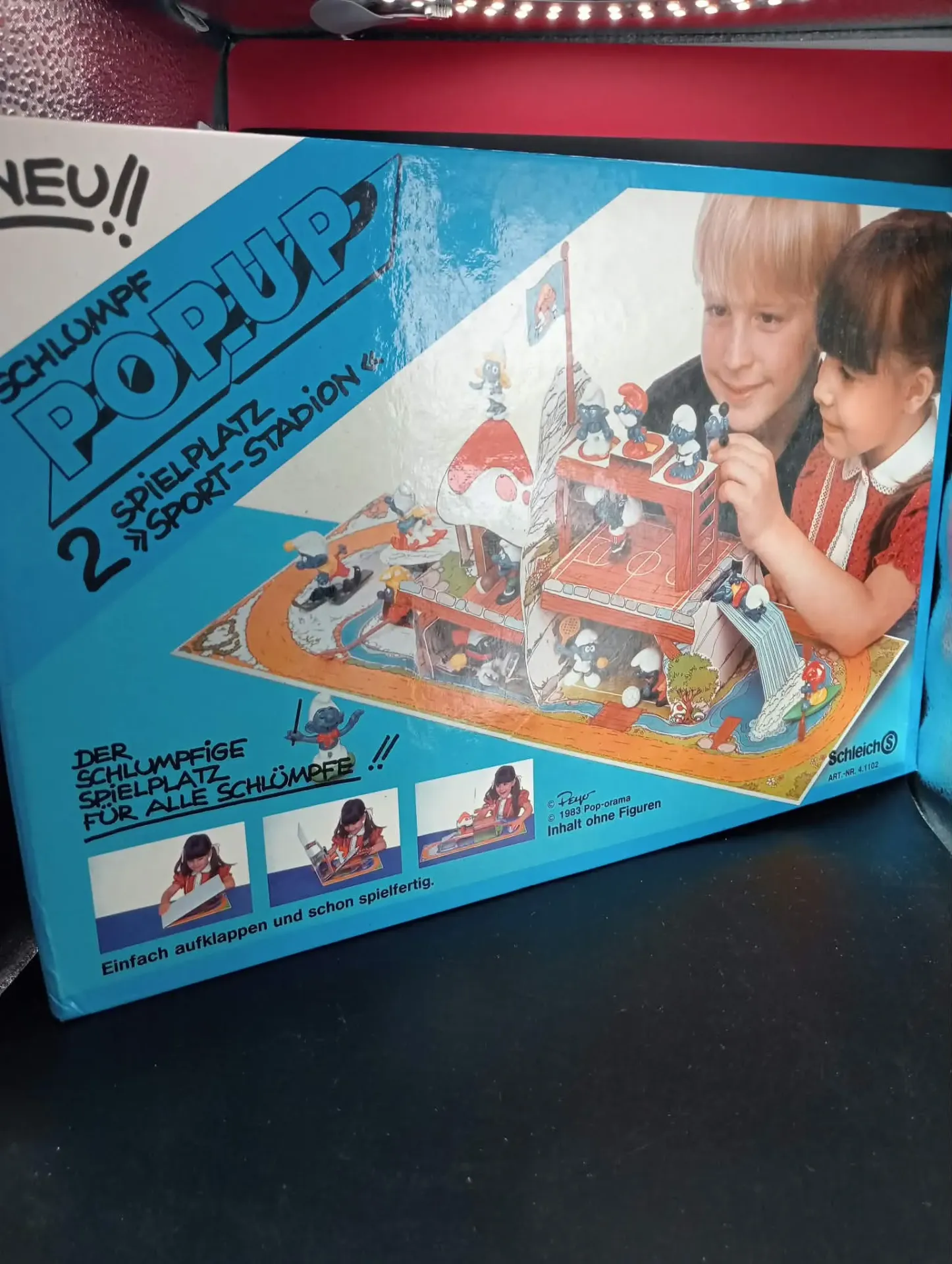 Schtroumpforama Pop-Up N.º 2 Parque Sport-Stadion Schleich 41102 de 1983