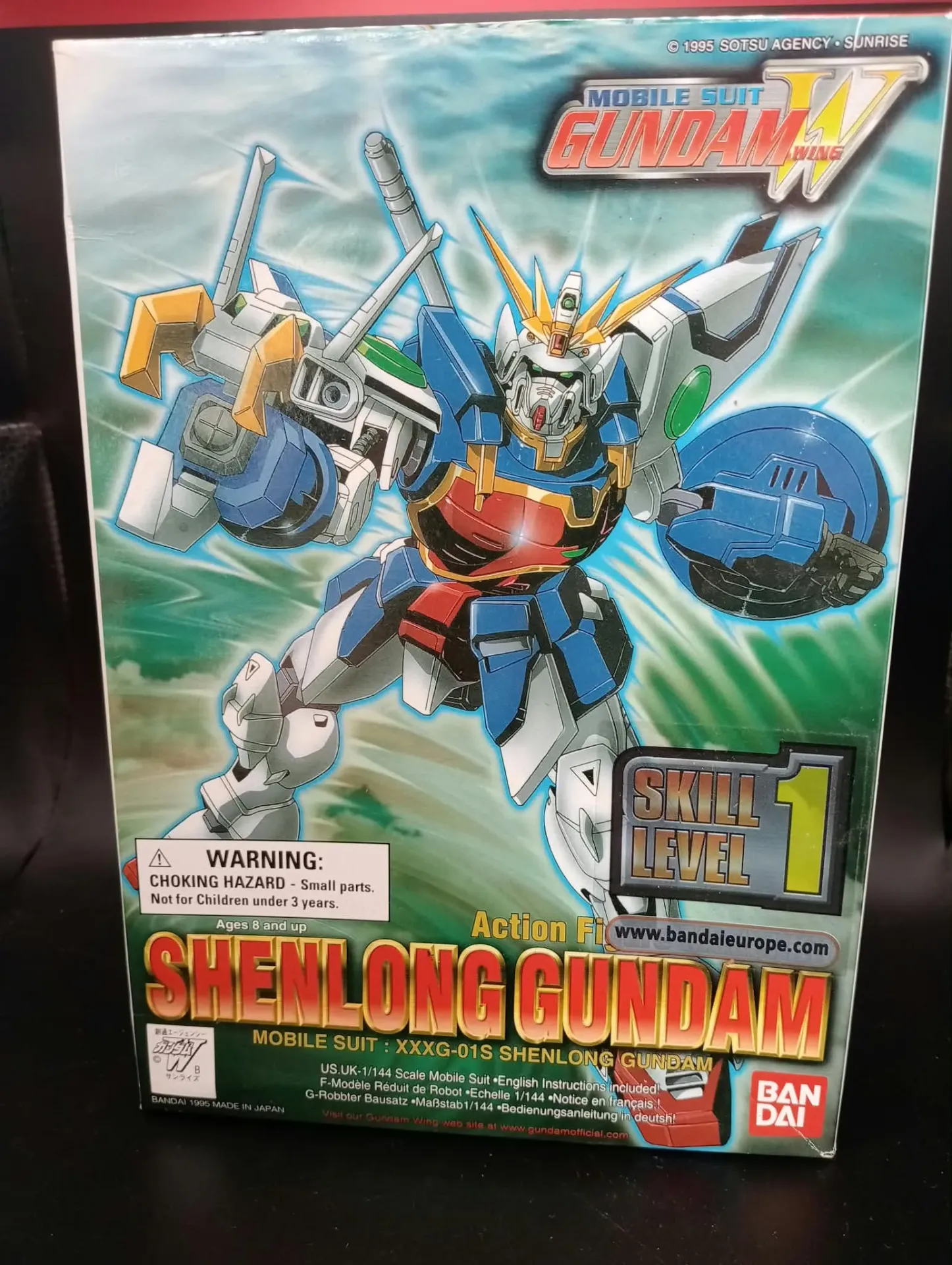 Gundam Wing Shenlong Gundam Bandai 1995 Échelle 1/144 Monté Complet avec Boîte et Notice