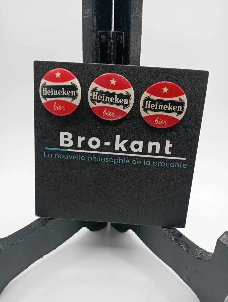 Lot de 3 badges Heineken ( années 60-70 )