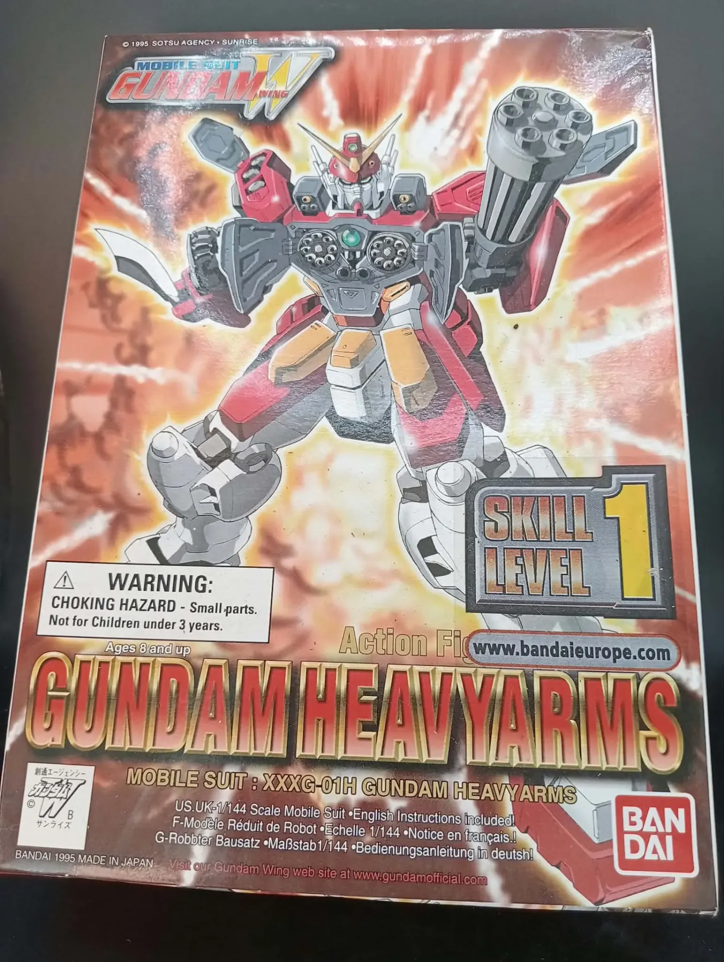 Gundam Heavyarms 1:144 Bandai 1995 Montado em Caixa com Pequena Quebra