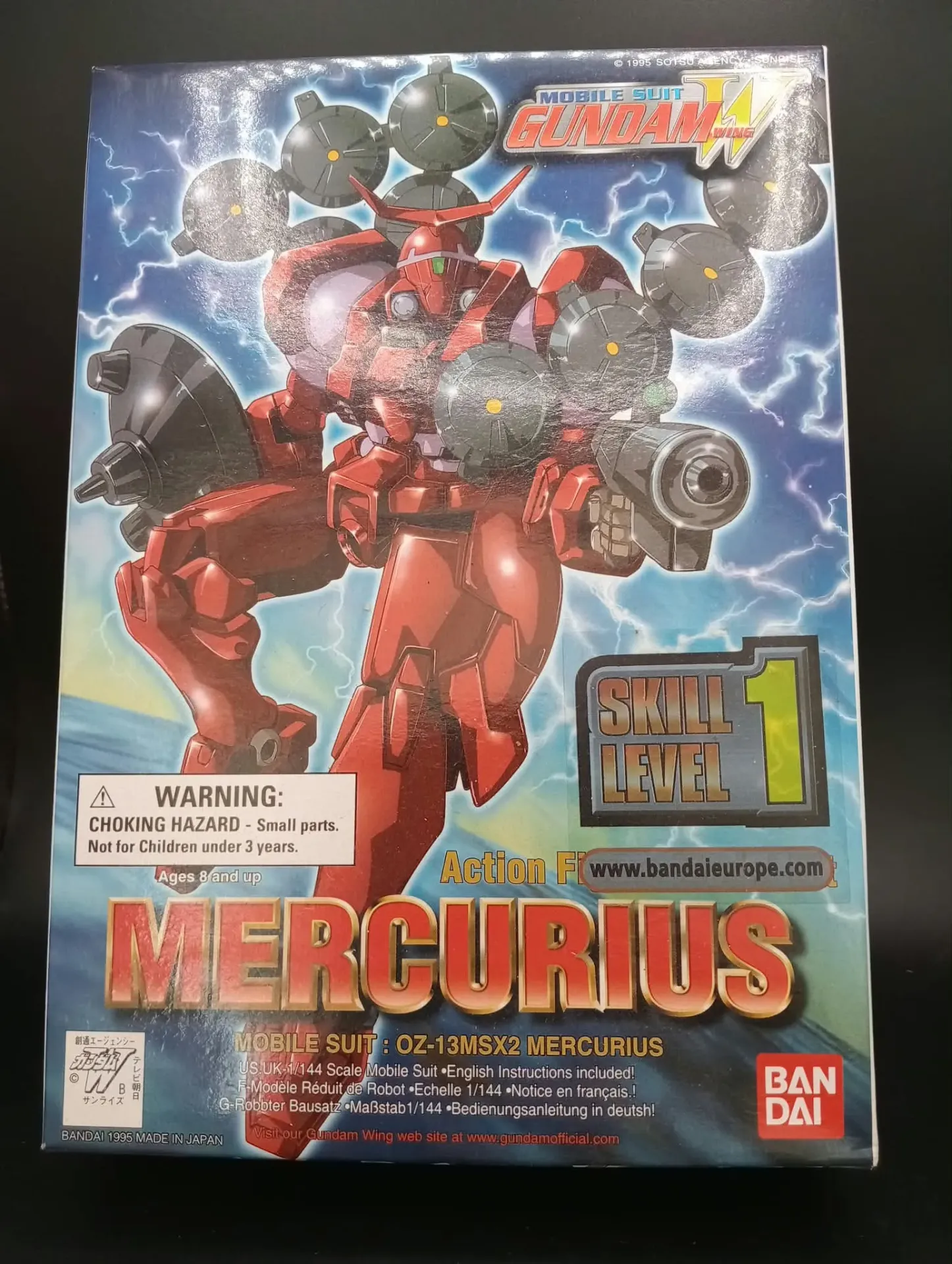 Gundam Mercurius OZ-13MSX2 Bandai 1995 1/144 Gebouwd met Doos en Handleiding